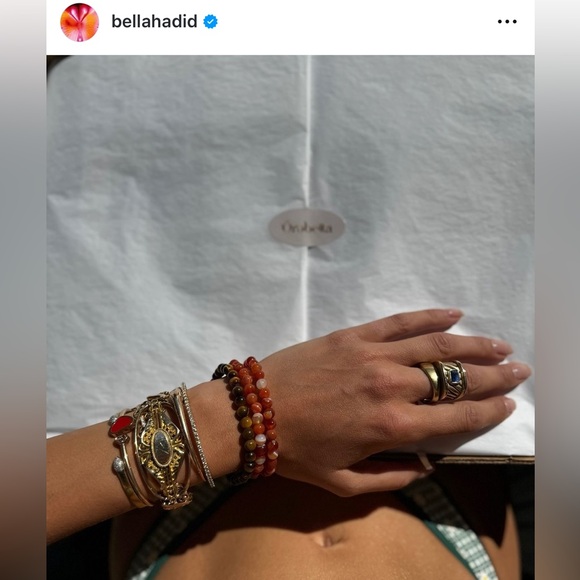 South Red Agate with Jade Bracelet - Picture 5 of 5